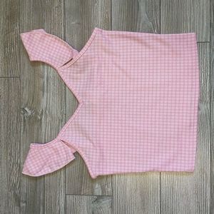 BOGO!! Caution to the Wind Girls Pink Gingham Flutter Sleeve Top